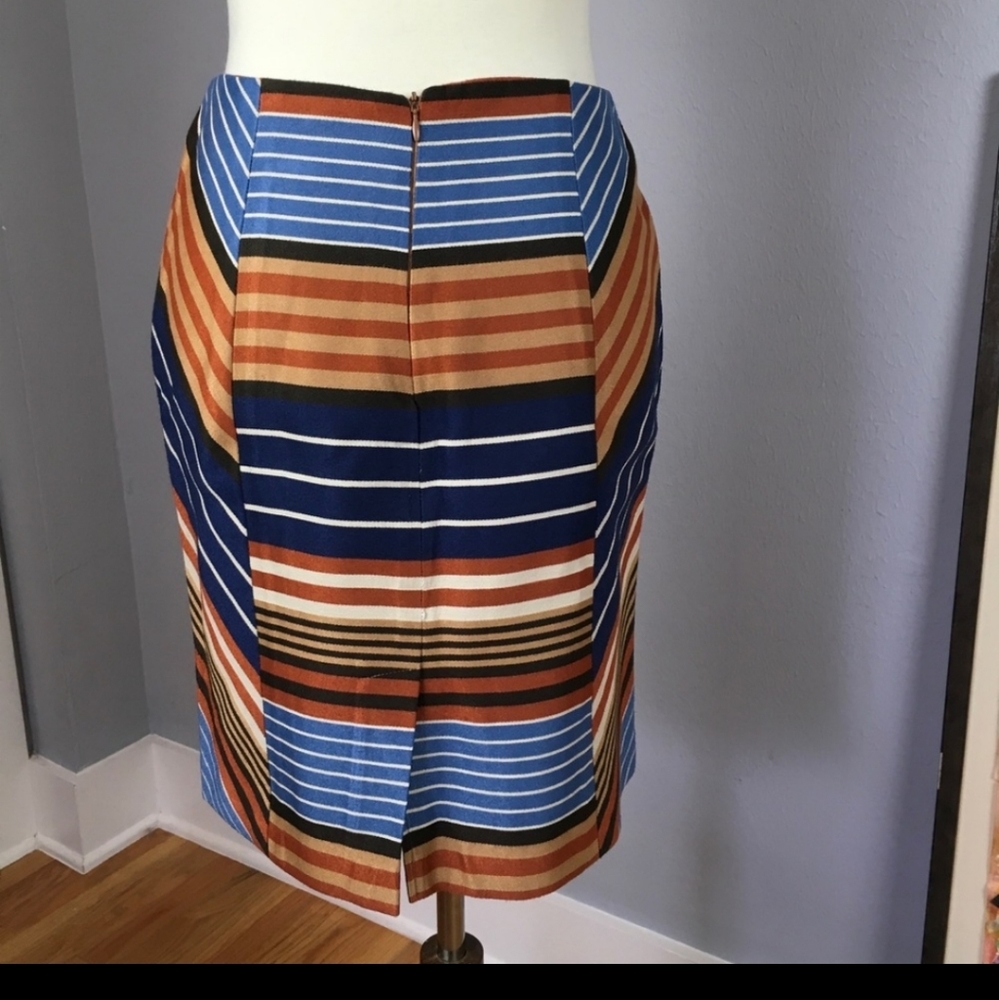 J. McLaughlin STRIPED Skirt  Patterned Color Block - Picture 3 of 3